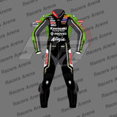 Alex Lowes Kawasaki Ninja WSBK 2024 Motorcycle Leather Race Suit Front