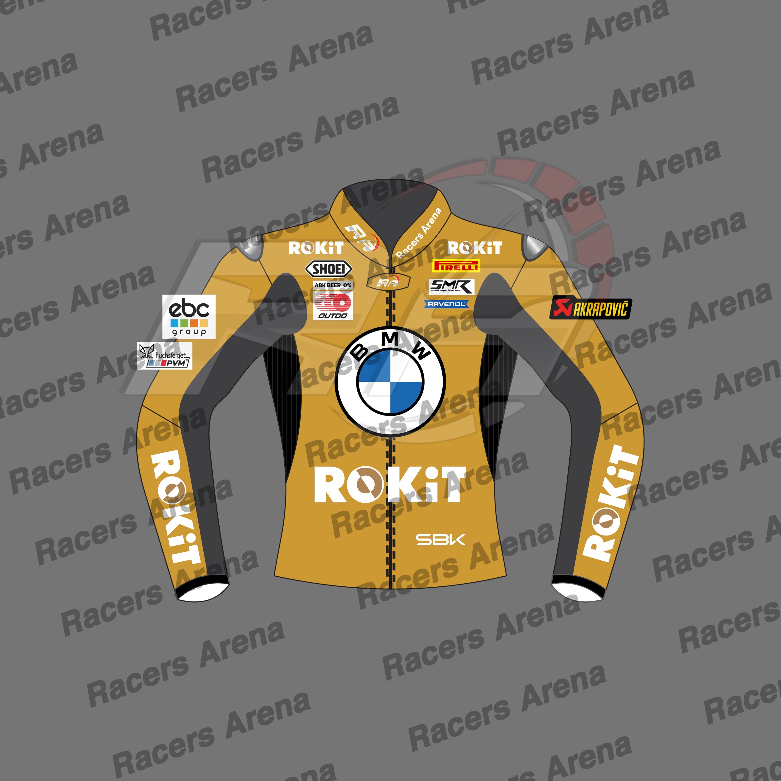 BMW Toprak Razgatlioglu Winter Test 2024 Motorbike Leather Jacket Front