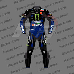 Fabio Quartararo Monster Energy 2024 MOTOGP Motorcycle Leather Racing Suit Front