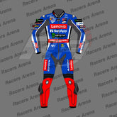 Francesco Bagnaia Blue Ducati 2024 Motorcycle Leathers Racing Suit Front