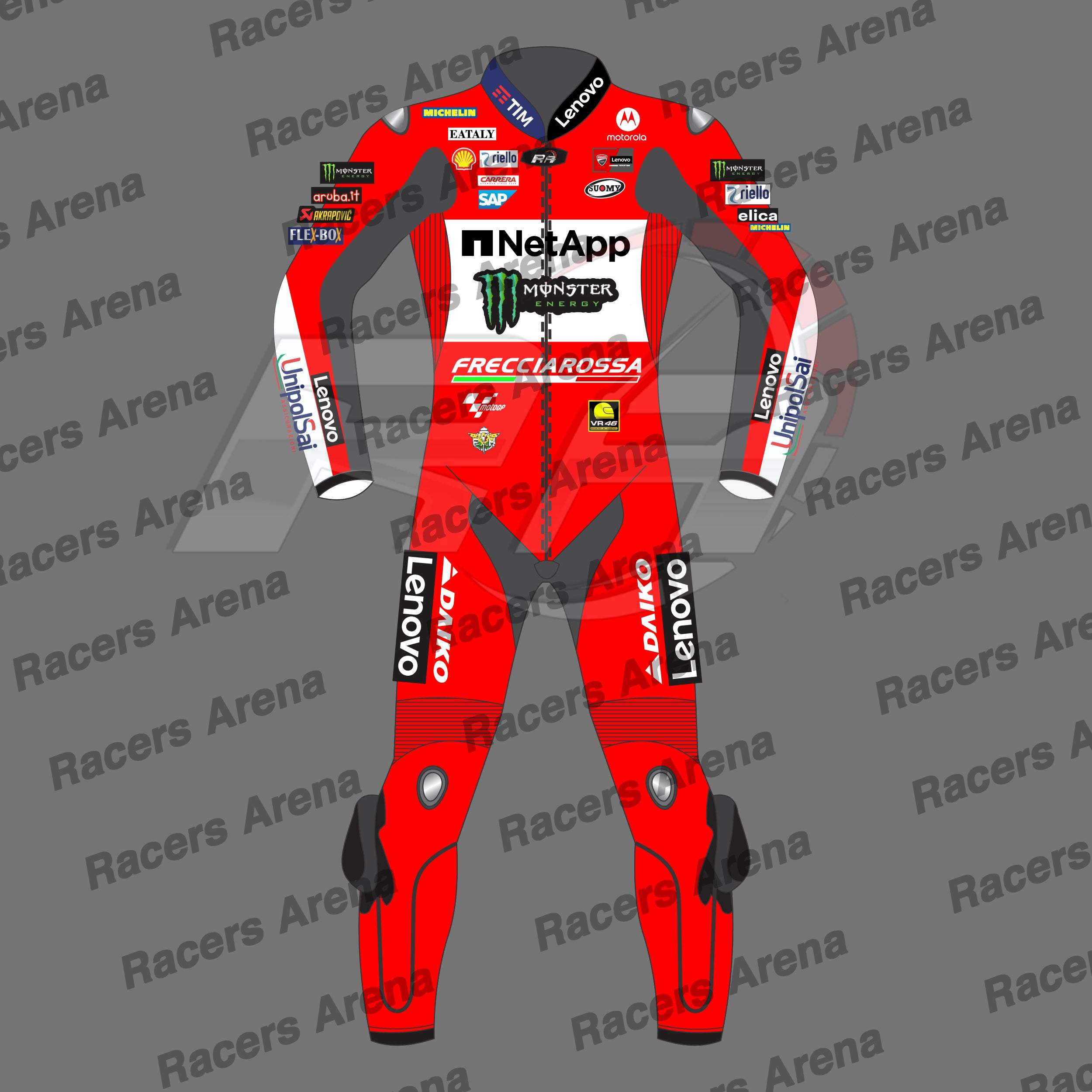 Francesco Bagnaia British GP 2024 Motorbike Leather Race Suit Front