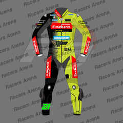 Franco Morbidelli Ducati VR46 MotoGP 2026 Motorcycle Leather Race Suit Front