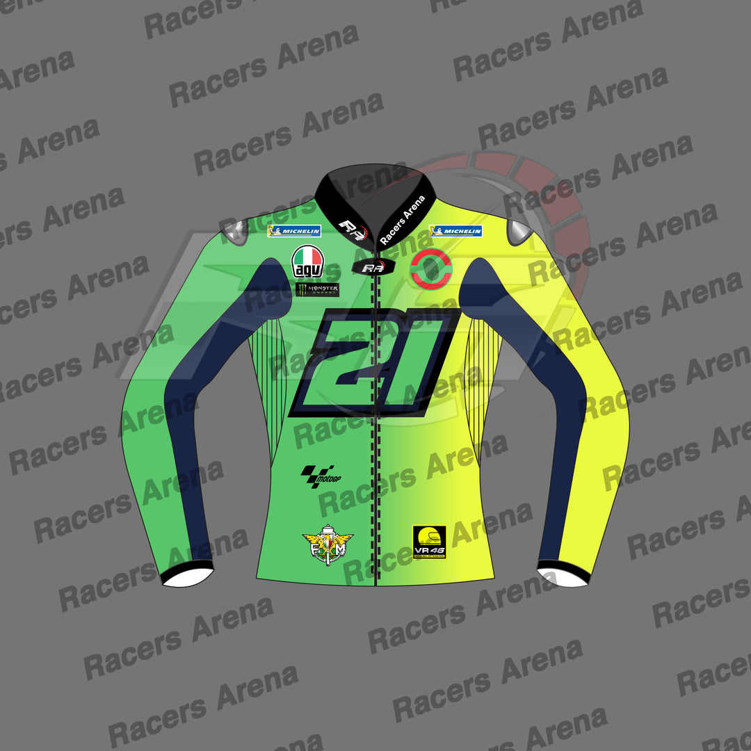Franky Winter Test 2024 Motorbike Race Leather Jacket Front