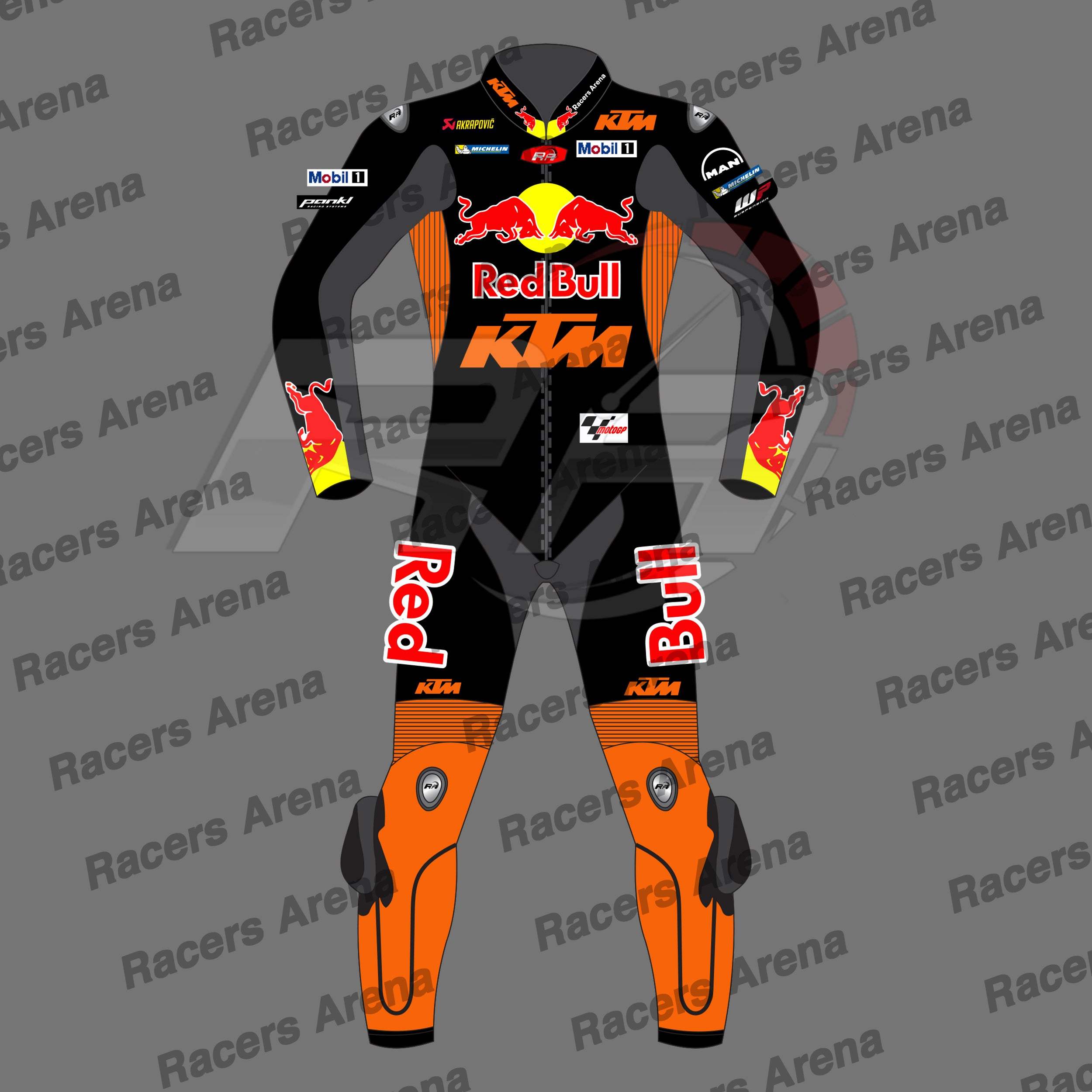 Jack Miller KTM Red Bull MOTOGP 2024 Motorbike Leather Race Suit Front