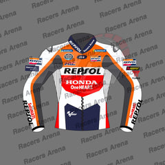 Joan Mir Repsol Honda MotoGP 2024 Motorcycle Leather Race Jacket Front