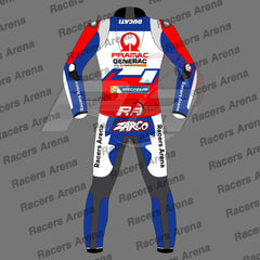 Johann Zarco Ducati Pramac MotoGP 2022 Motorcycle Racing Leather Suit Back
