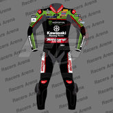 Jonathan Rea Team Kawasaki WSBK 2022 Motorcycle Leather Race Suit Front