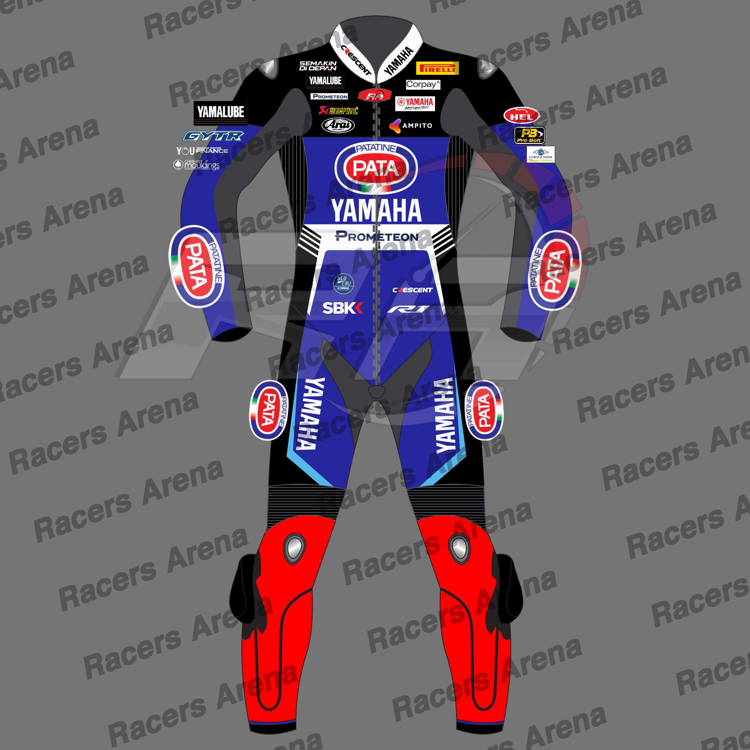 Jonathan Rea Yamaha SBK 2024 Motorcycle Racing Suit Front