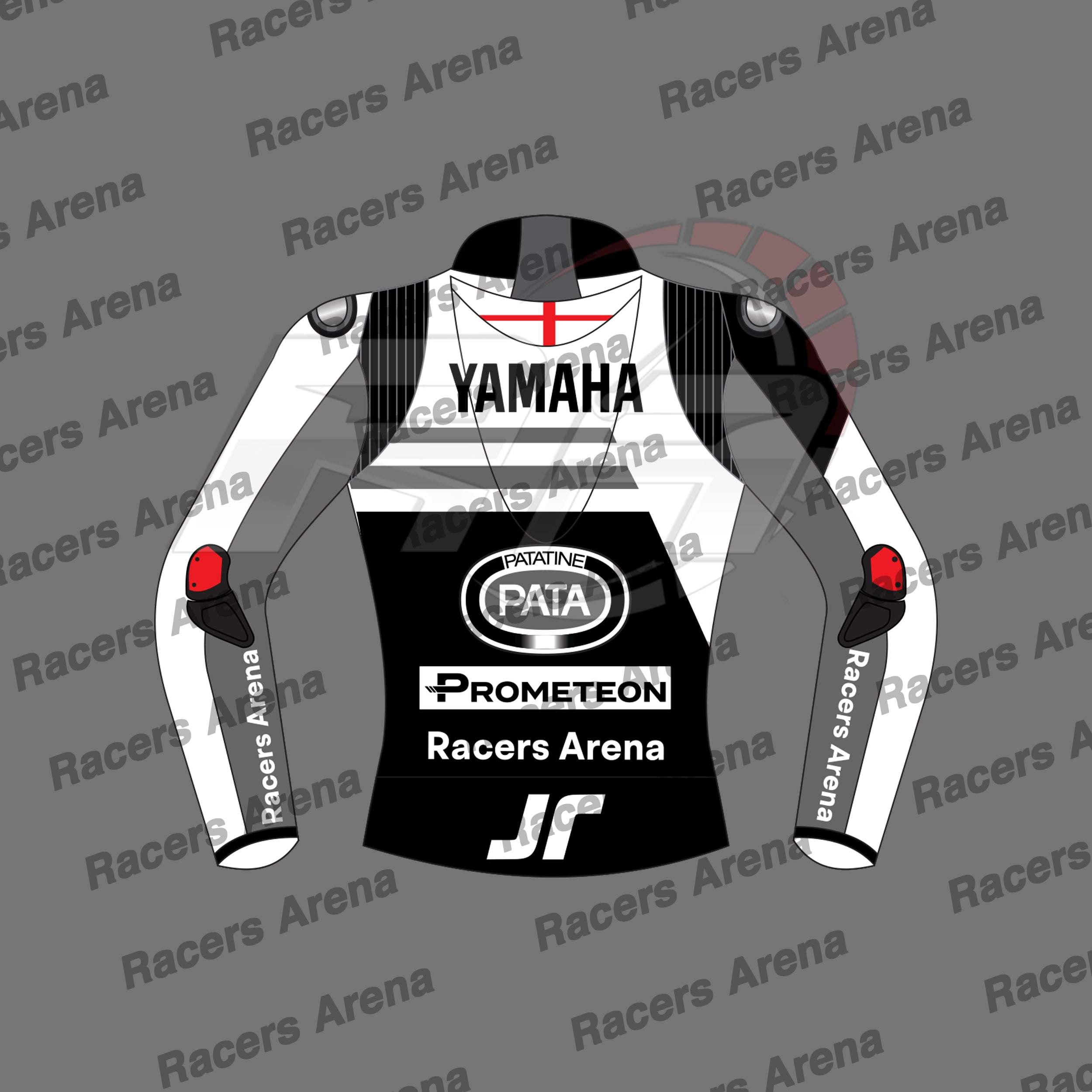 Jonathan Rea Yamaha Winter Test 2023 Motorbike Leather Racing Jacket Back Jonathan Rea Yamaha Winter Test 2023 Motorbike Leather Racing Jacket Back