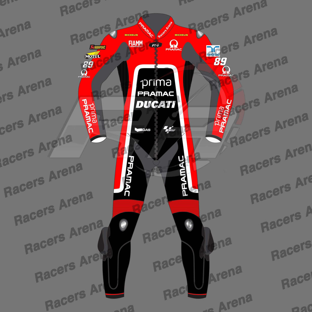 Jorge Martin Ducati British GP 2024 Motorbike Leather Racing Suit Front