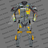 Luca Marini Mooney VR46 MotoGP 2022 Motorcycle Racing Leather Suit Front