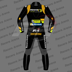 Luca Marini Mooney VR46 MotoGP 2023 Motorcyle Leather Race Suit Back