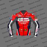 Luca Marini MotoGP 2025 Honda Motorcycle Leather Riding Jacket Front