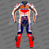Marc Marquez Honda Repsol MotoGP 2022 Motorcycle Leather Race Suit Front