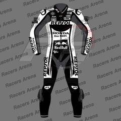 Marc Marquez Repsol Winter Test 2022 Motorcycle Leather Suit Front