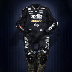 Maverick Vinales Aprilia Winter Test 2024 Motorcycle Leather Racing Suit Original Front