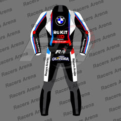 Miguel Oliveira BMW WSBK 2026 Motorbike Leather Race Suit Back
