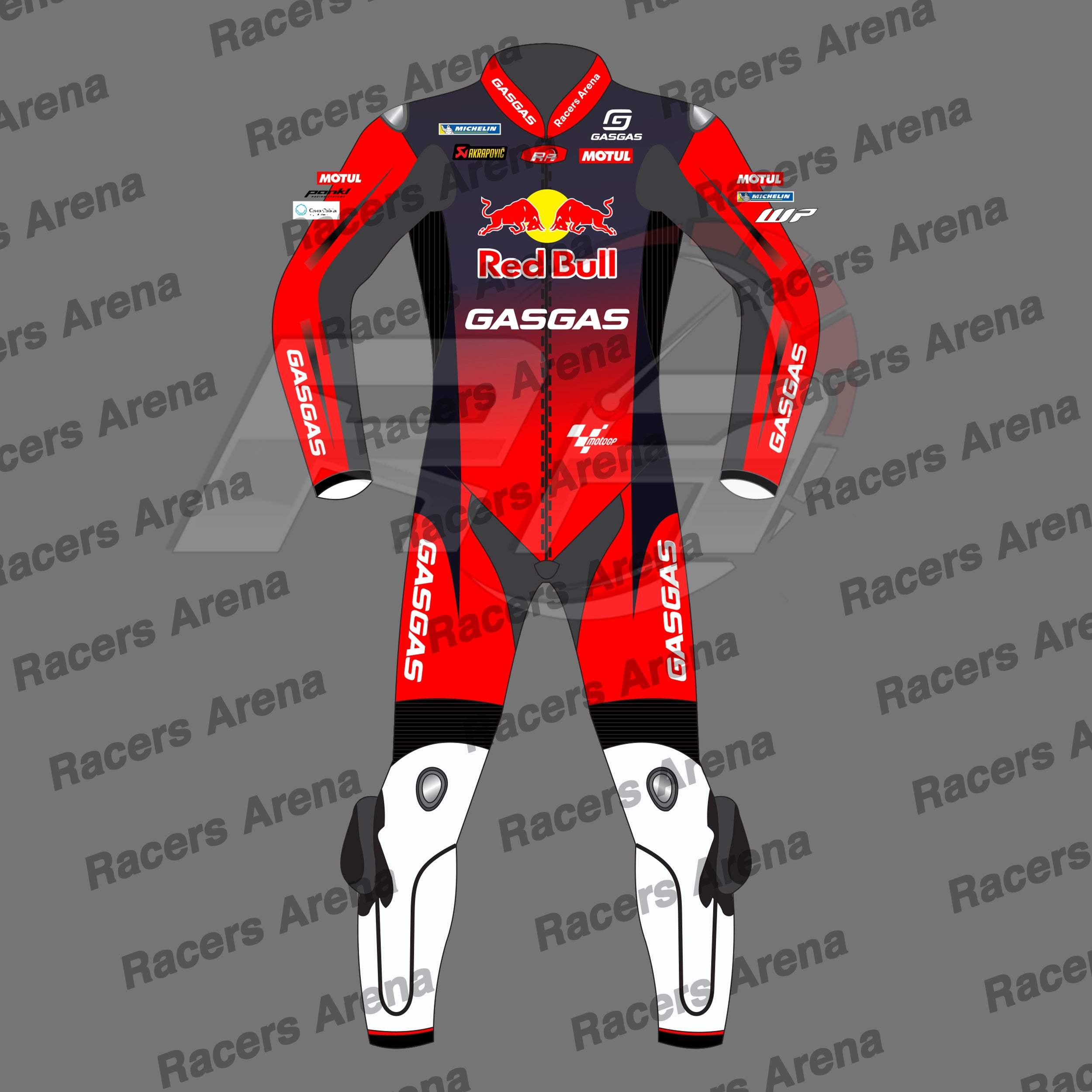 Pedro Acosta Red Bull Gasgas 2024 MotoGP Motorcycle Leather Race Suit Front
