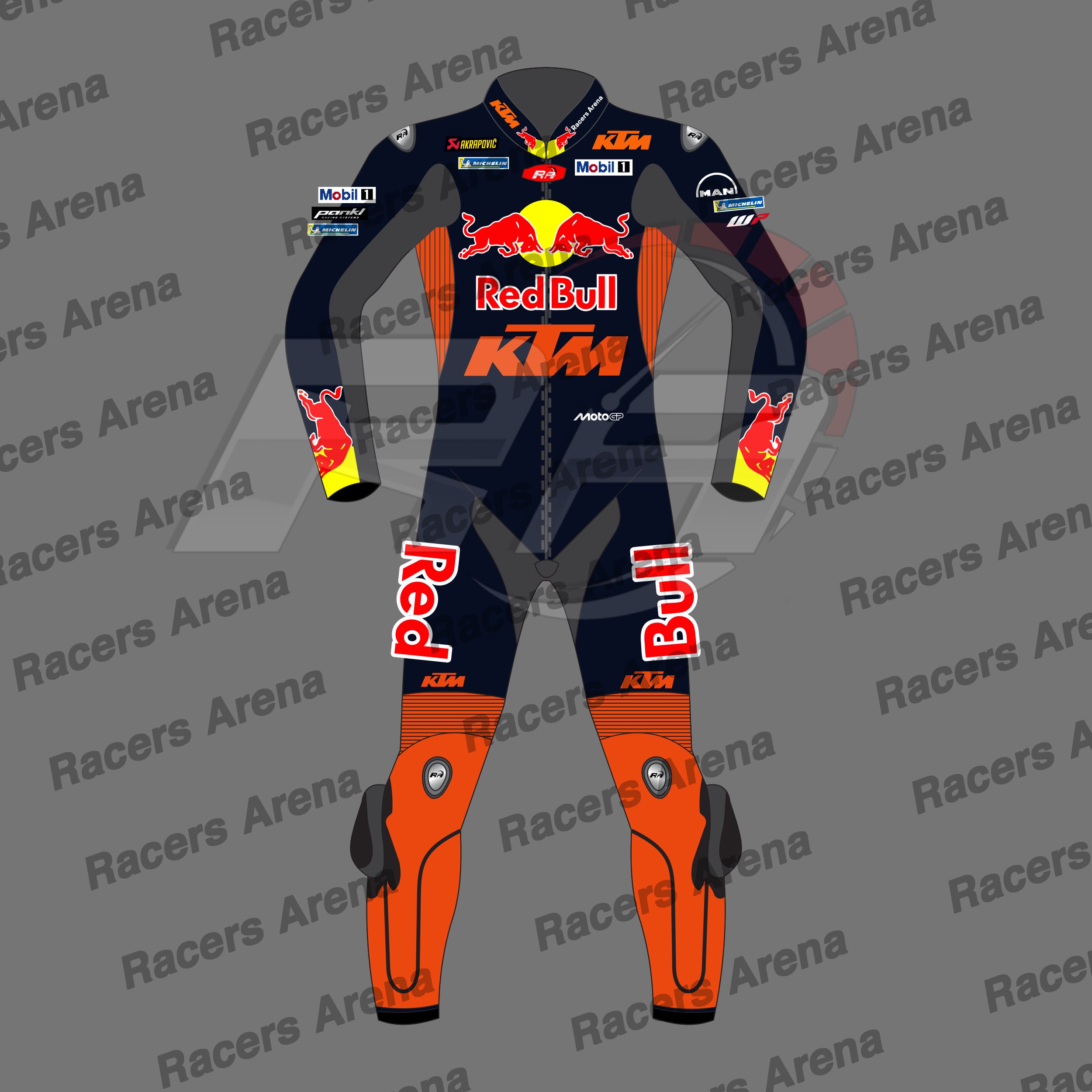 Pedro Acosta Redbull KTM 2025 Motorbike Leather Race Suit Front