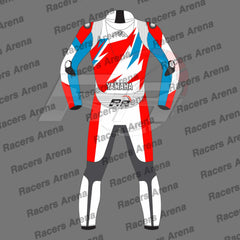 Racers Arena ThrottleSkin Yamaha Motorcycle Leather Race Suit Back
