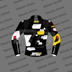 Raul Fernandez Black Aprilia Winter Test 2023 Motorcycle Leather Race Jacket Back