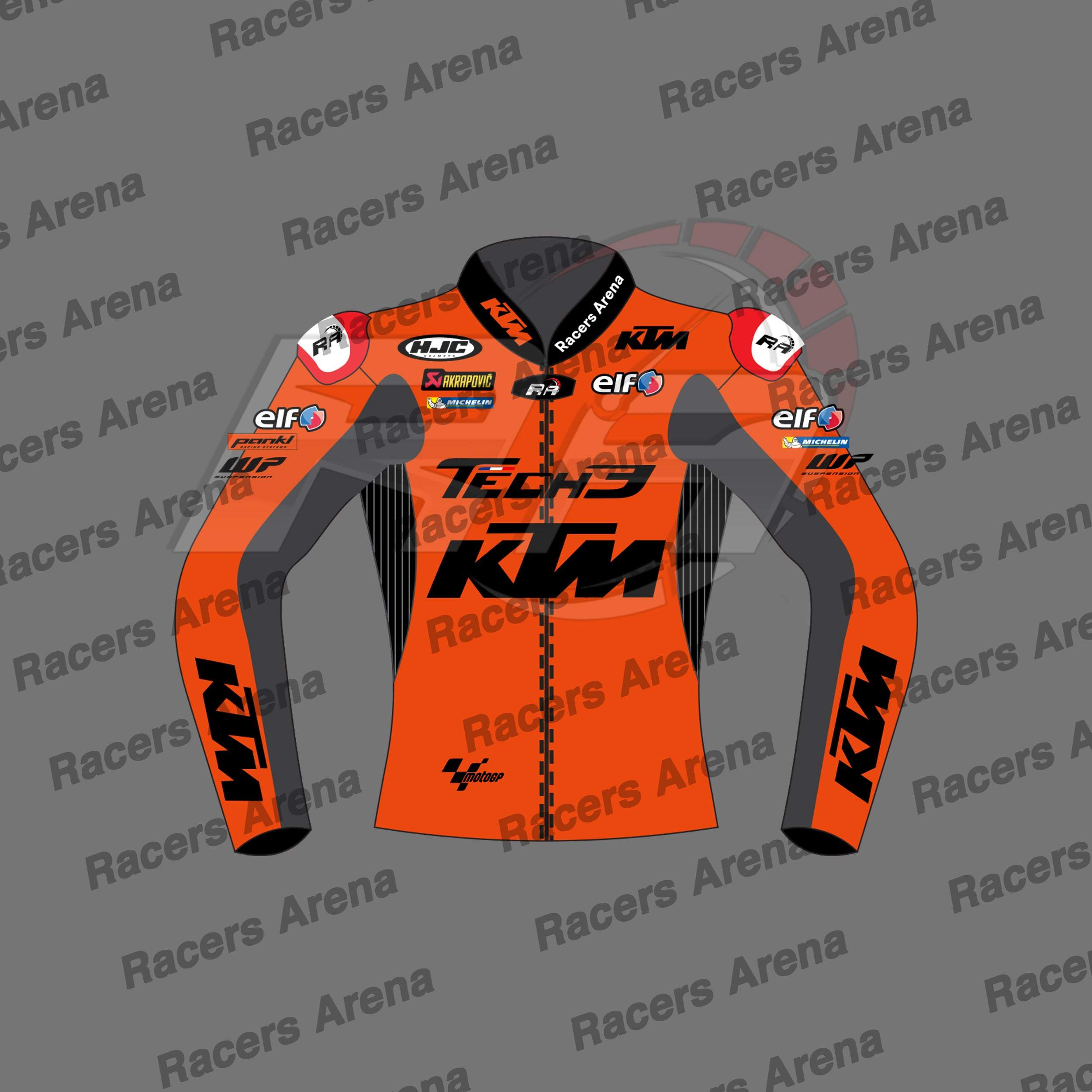 Raul Fernandez Tech3 KTM MotoGP 2022 Motorbike Leather Race Jacket Front