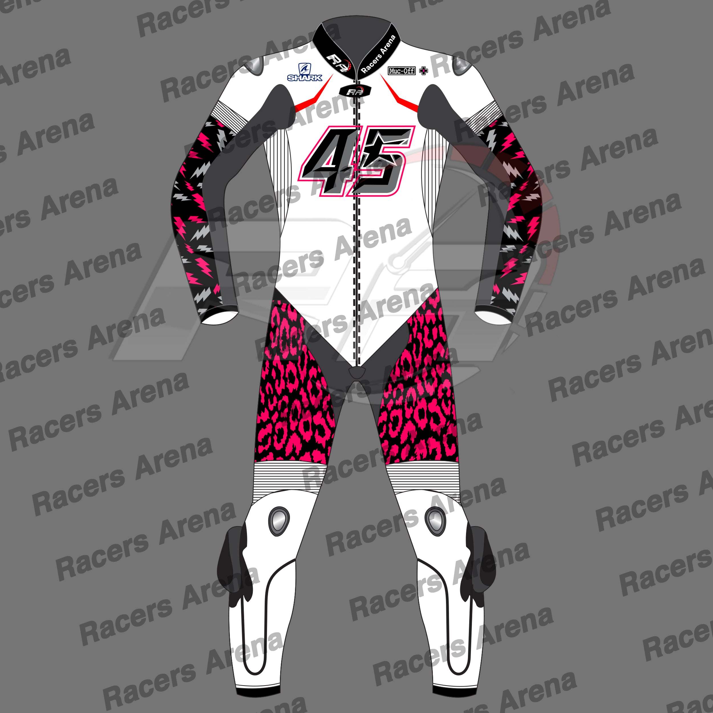 Scott Reddings 45 Winter Test 2022 Motorcycle Leather Riding Suit Front