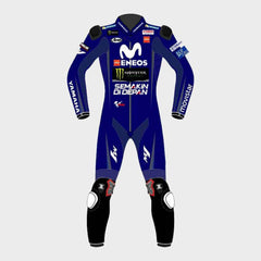 Maverick Vinales Movistar Yamaha Motogp 2018 Suit Back