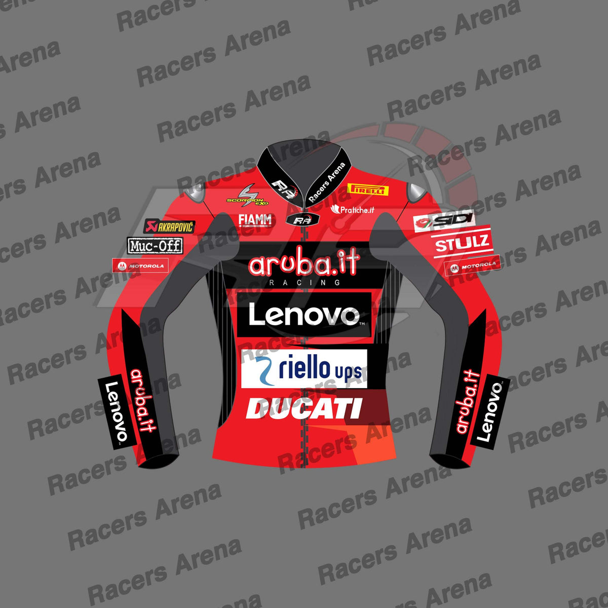 Alvaro Bautista Ducati Aruba it SBK 2023 Motorcycle Race JAcket Front