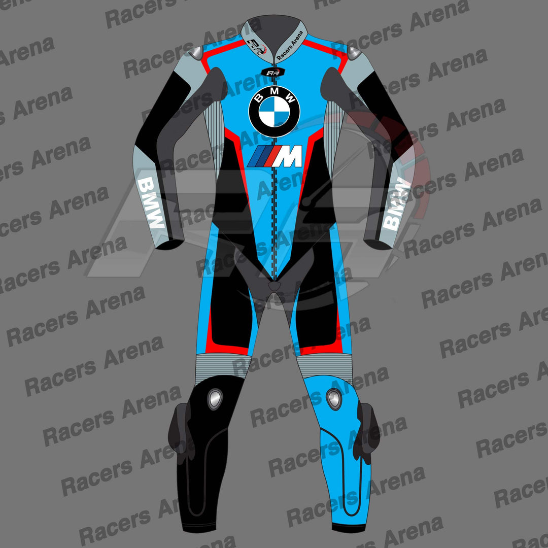 BMW Superbike Pro 2023 Motorbike Leather Race Suit Front