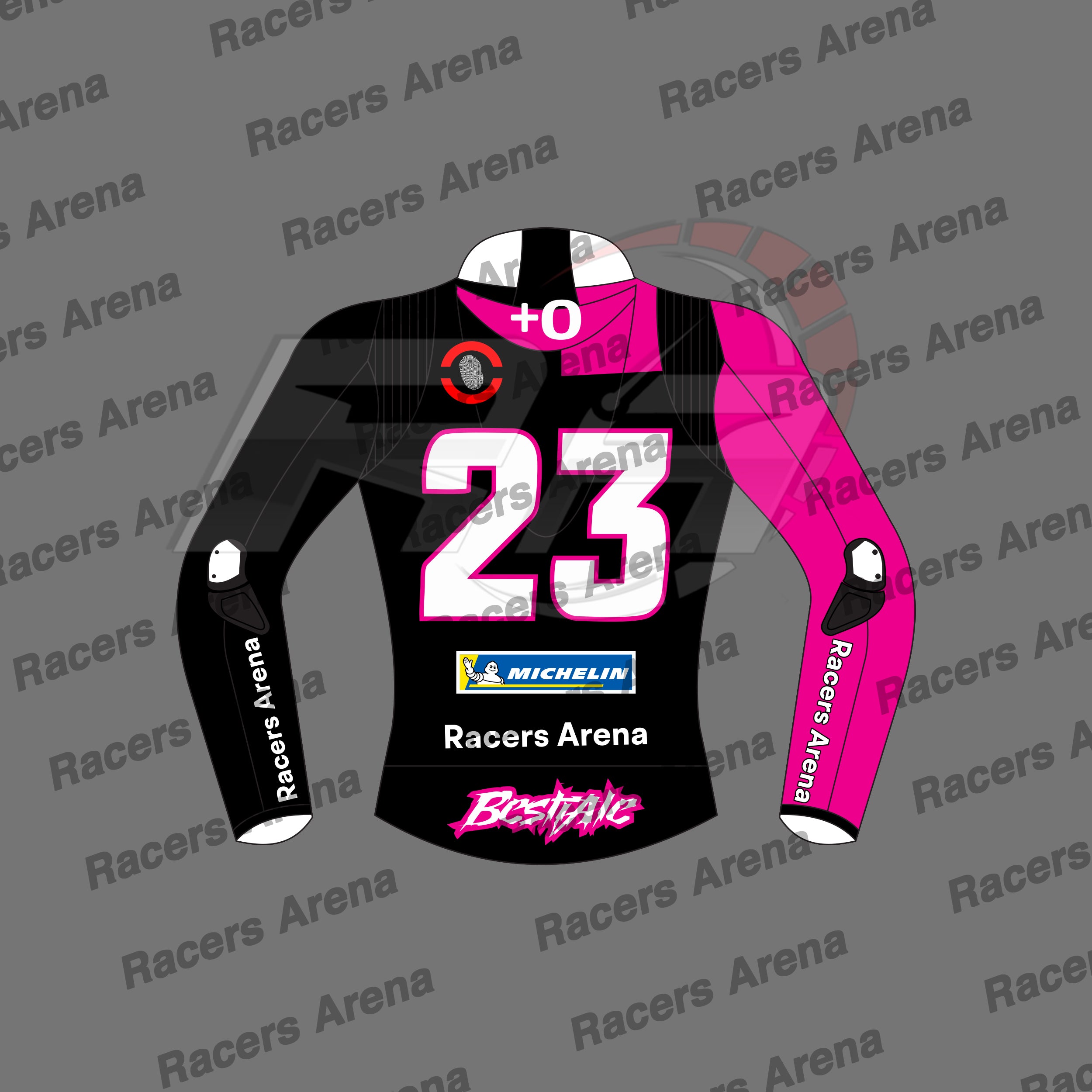 Black Enea Bastianini Winter Test 2024 Motorcycle Race Jacket Back