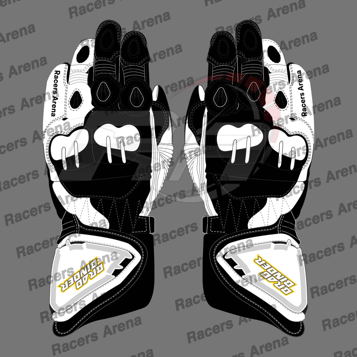 Brad Binder KTM Tech3 MotoGP 2022 Motorcycle Leather Racing Gloves