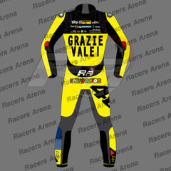 Buy-Grazie Vale VR46 Sky Motorcycle Race Leather Suit Back