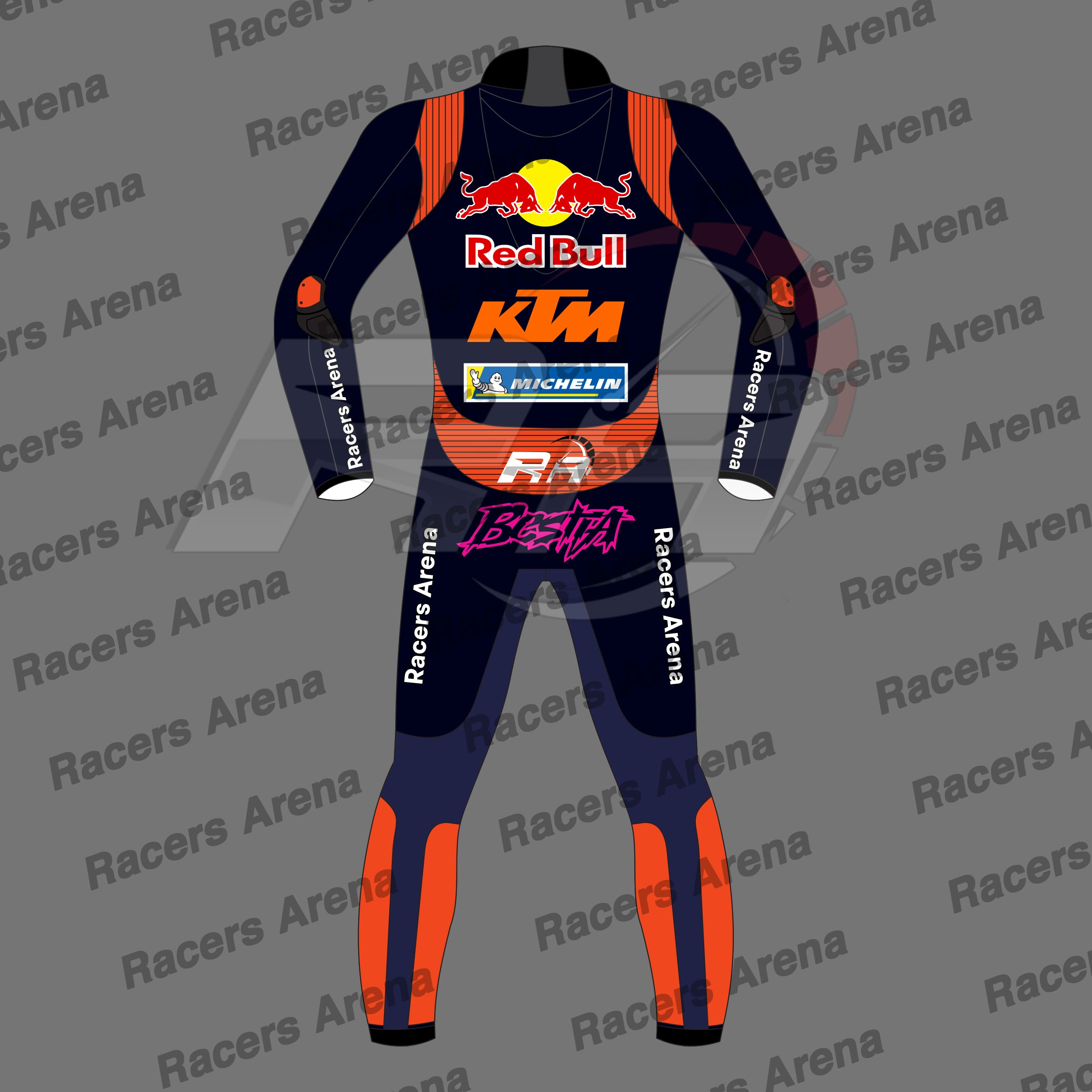 Enea Bastianini Red Bull KTM MotoGP 2026 Motorcycle Race Leather Suit Back