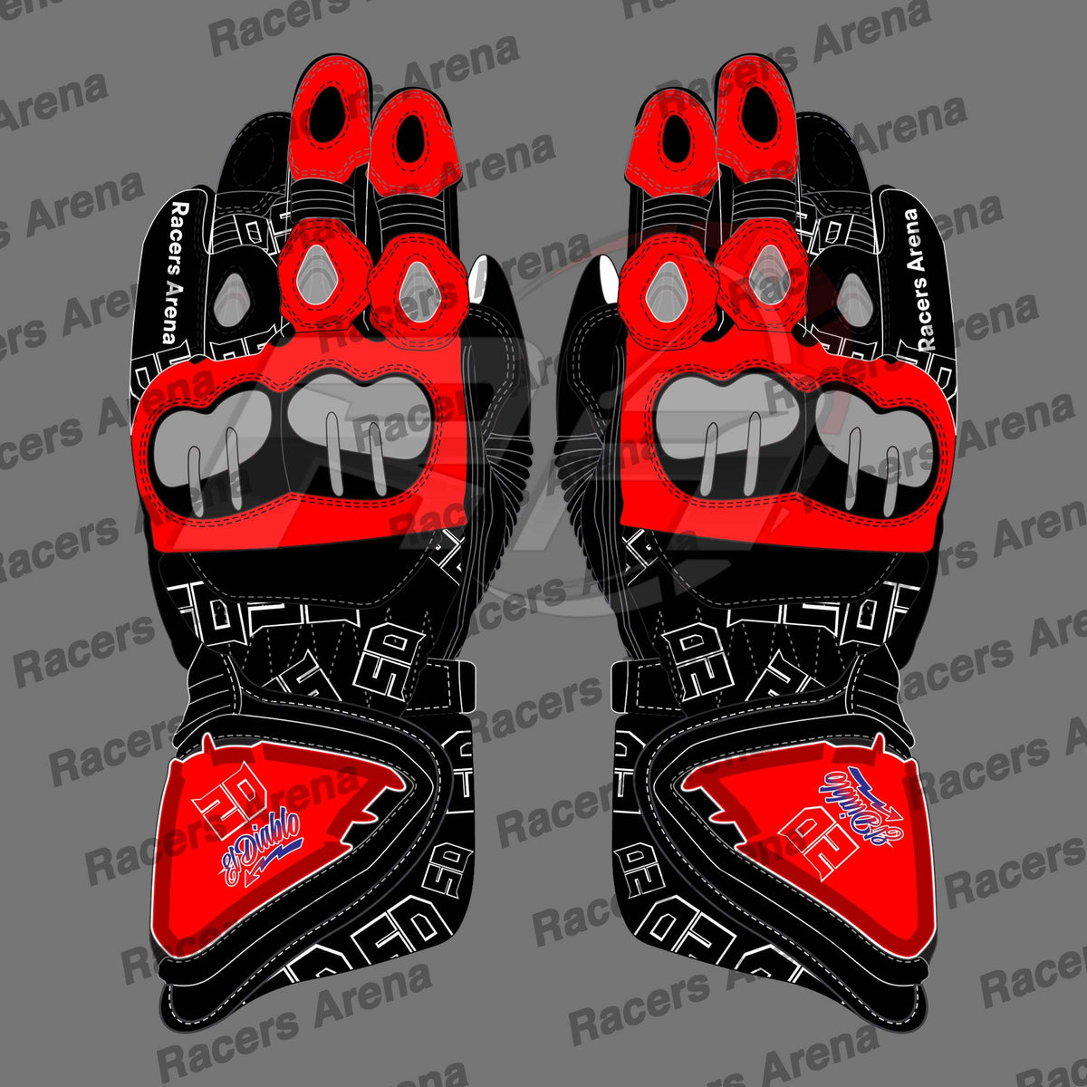 Fabio Quartararo Yamaha MotoGP 2022 Motorcycle Leather Race Gloves