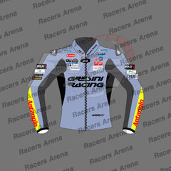 Fermin Aldeguer MotoGP Team Gresini 2025 Motorcycle Leather Jacket Front