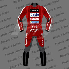 Francesco Bagnaia Ducati MotoGP 2026 Motorcycle Race Leather Suit Back
