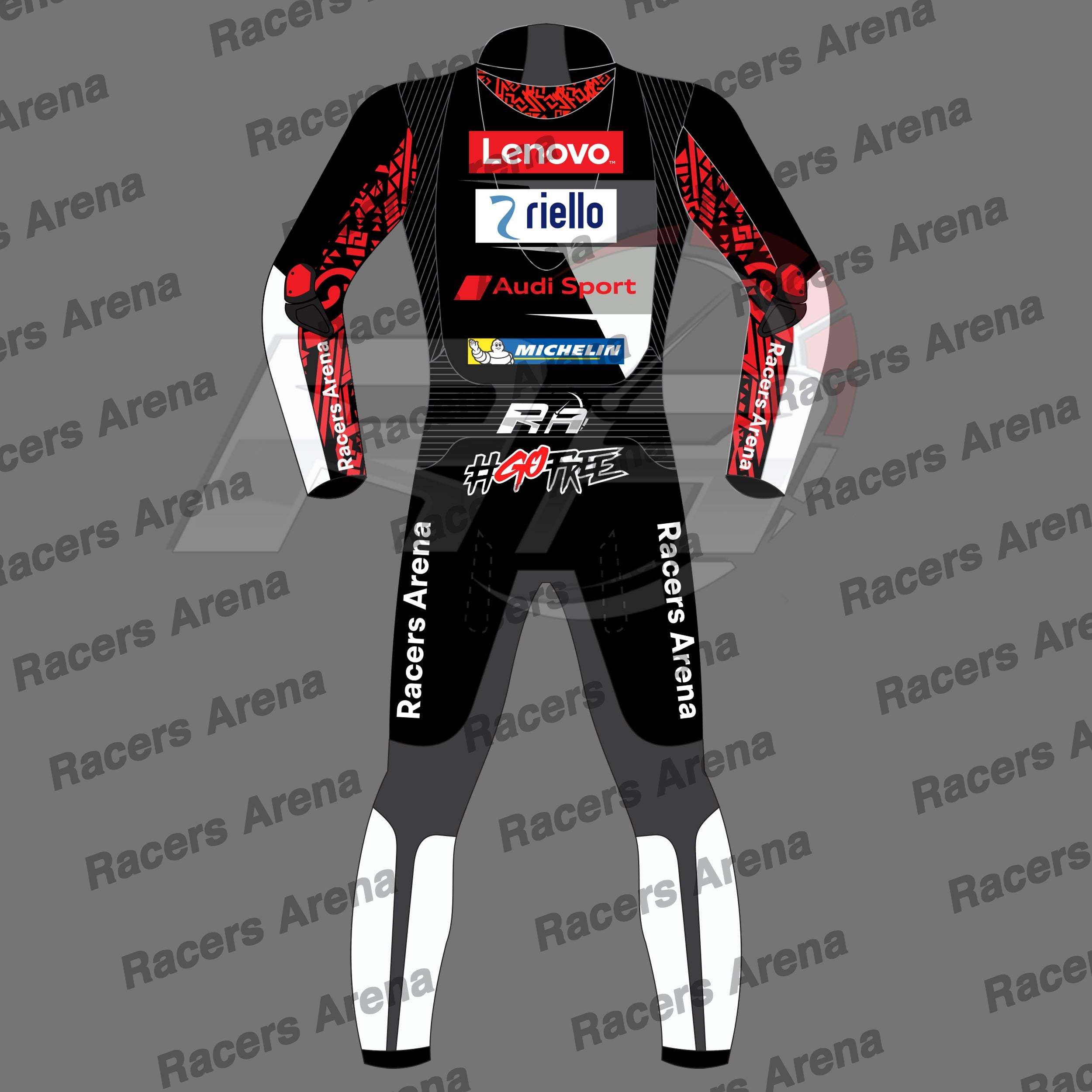 Francesco Bagnaia Ducati Winter Test 2023 Motorbike Race Leathers Suit Back