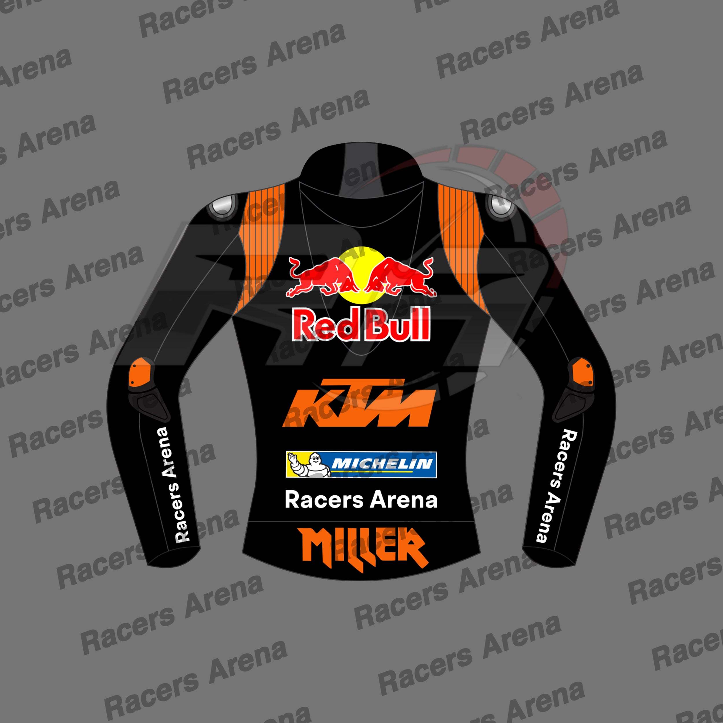 Jack Miller KTM Red Bull MOTOGP 2024 Motorbike Leather Race Jacket Back