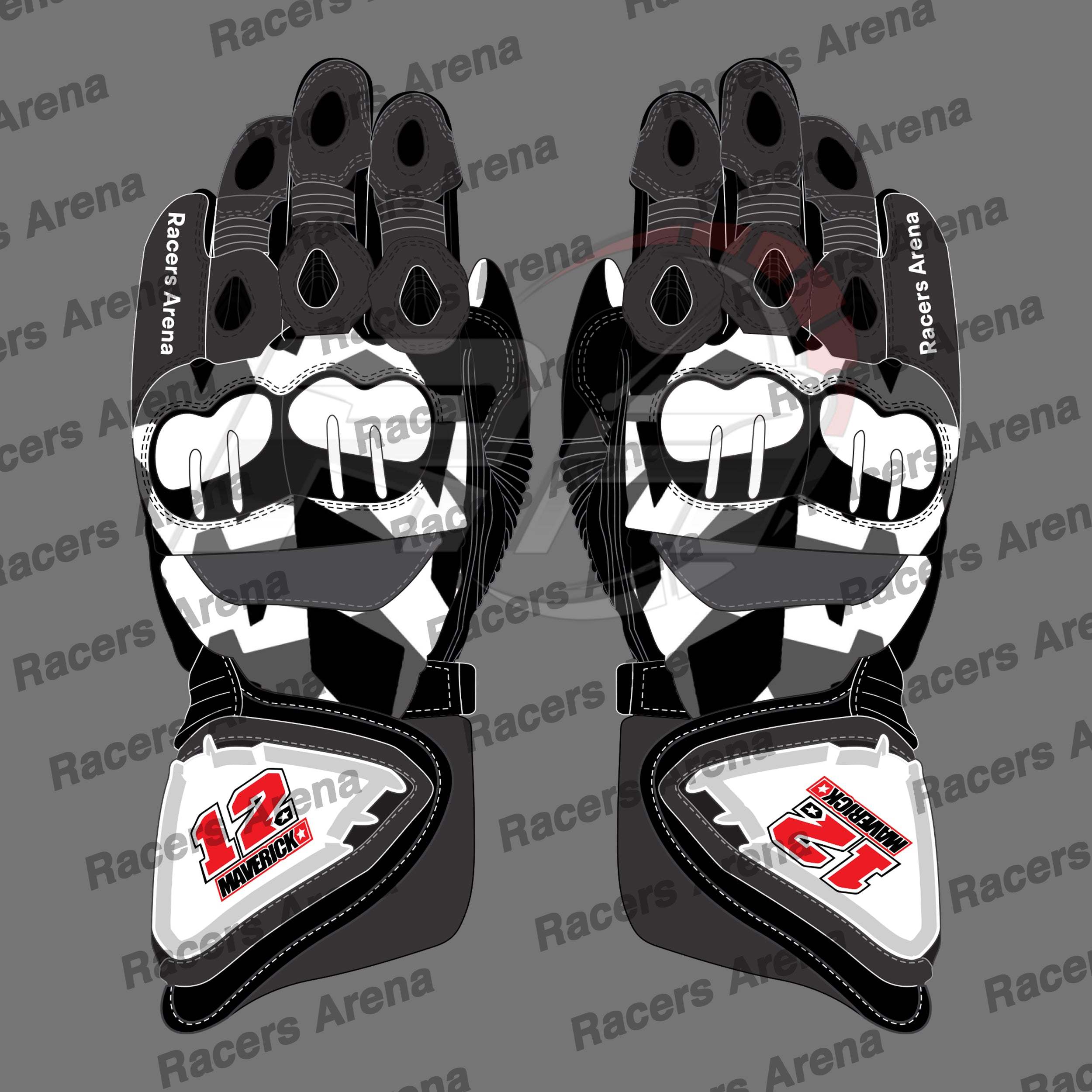 Maverick Vinales Aprilia MotoGP 2022 Motorbike Racing Gloves