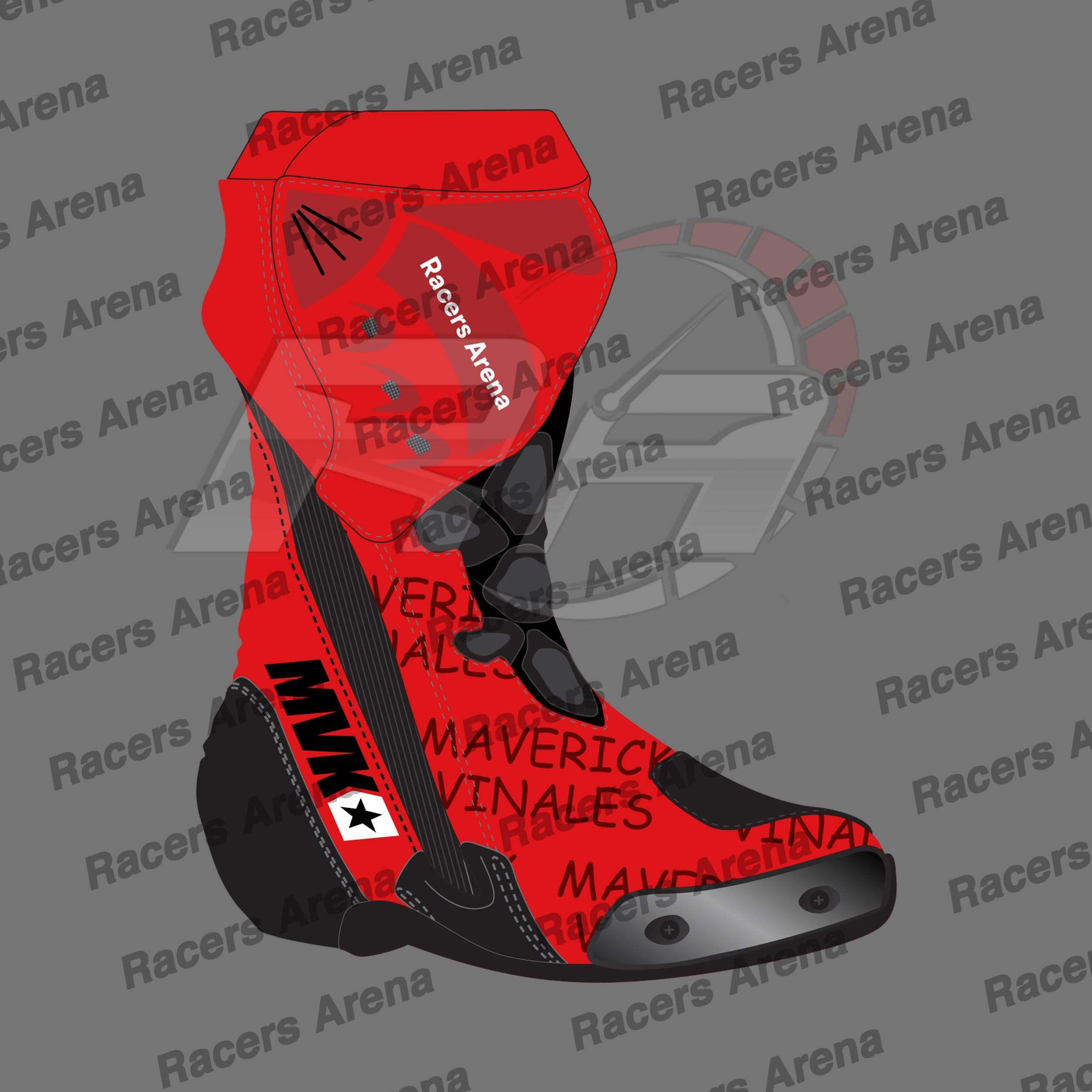 Maverick Vinales Winter Test 2023 Motorbike Race Boot