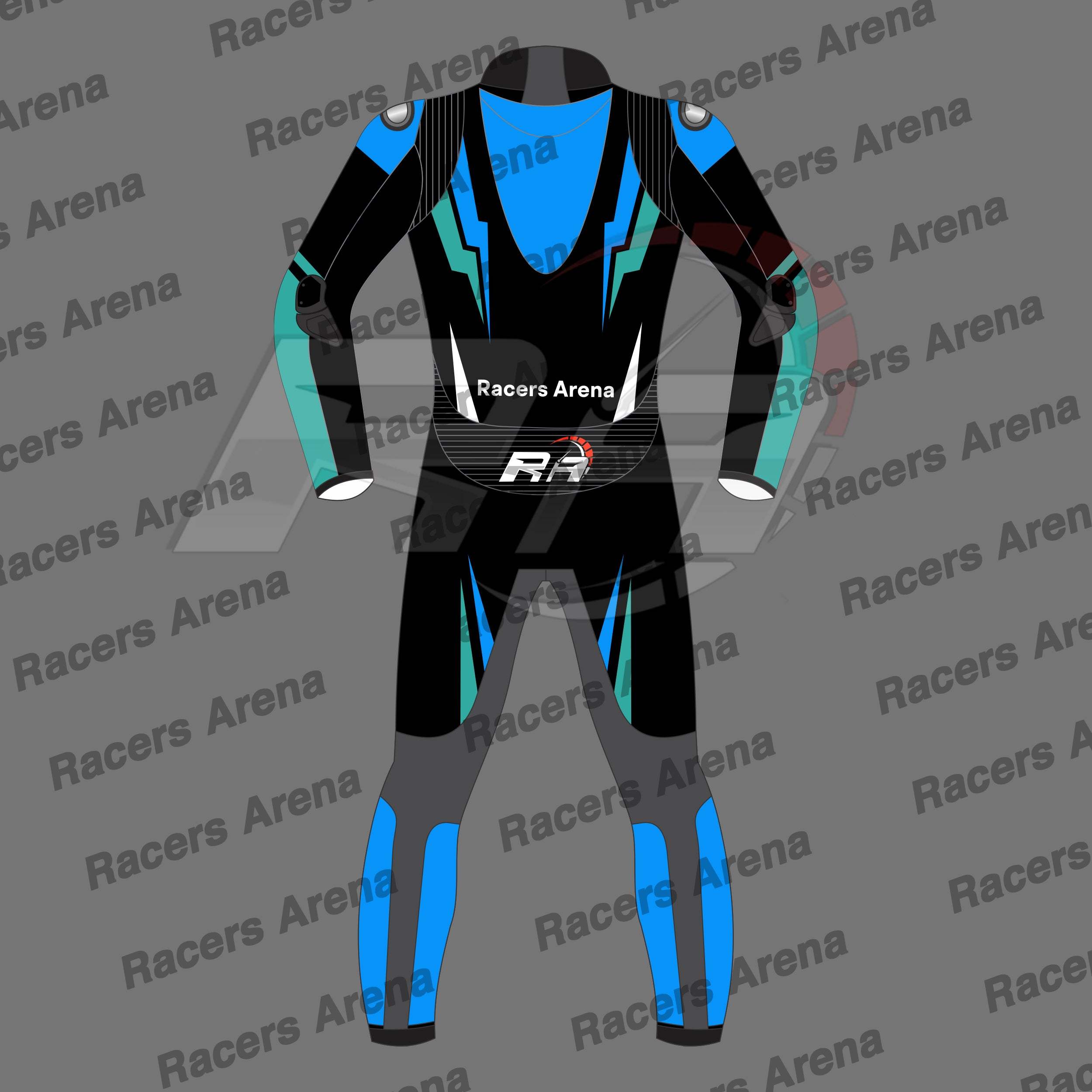 Racers Arena AeroFuze Motorcycle Leather Race Suit Back