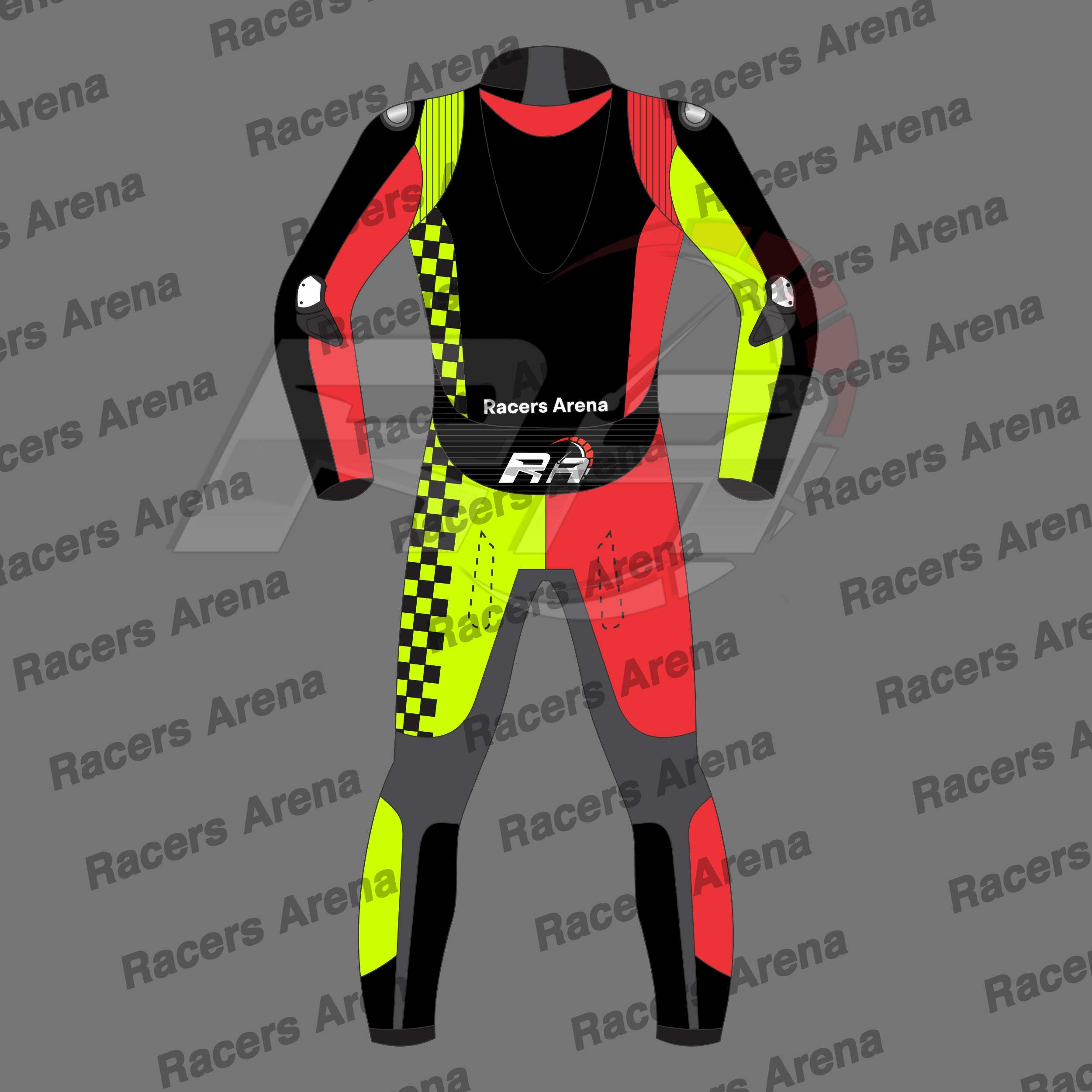 Racers Arena VeloMaxX Motorbike Leather Racing Suit Back