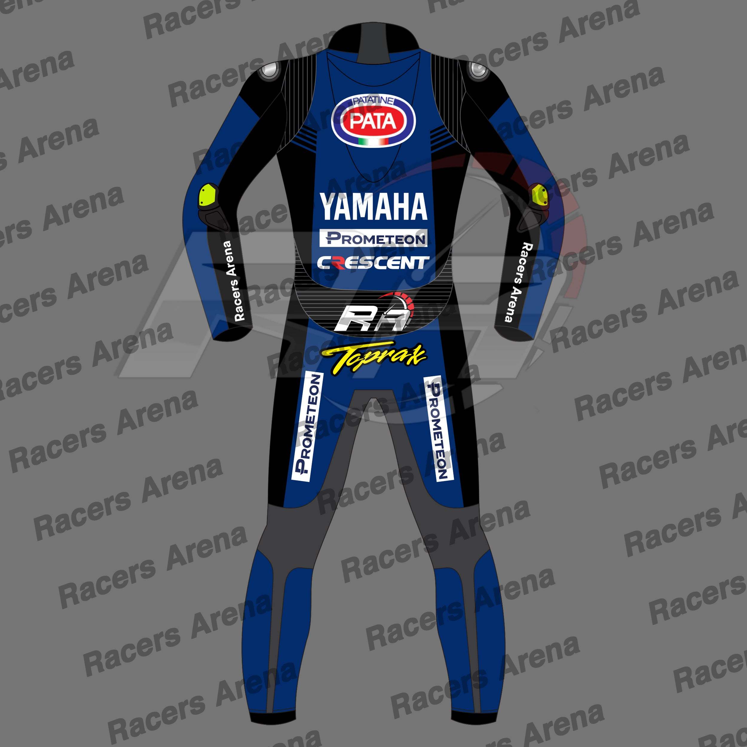 Toprak Razgatlioglu Pata Yamaha SBK 2023 Motorcycle Leather Race Suit Back