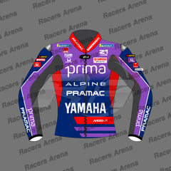 Toprak Razgatlioglu Pramac Yamaha MotoGP 2026 Leather Racing Jacket Front