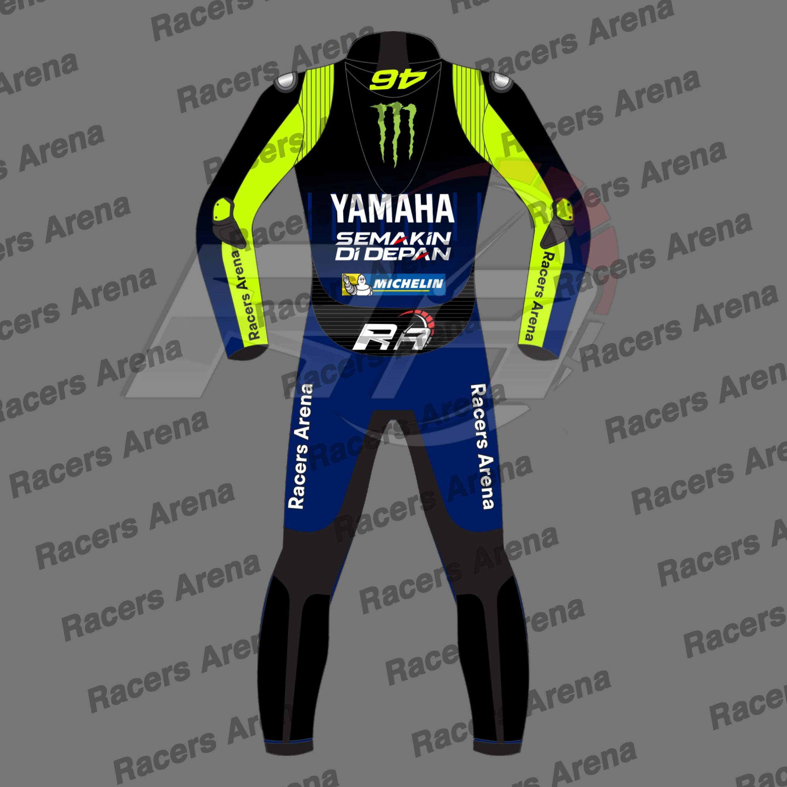 Valentino Rossi Yamaha Motorbike Suit 2020 Back