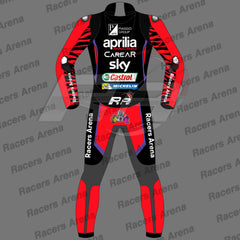 Aleix Espargaro Aprilia MotoGP 2023 Motorcycle Leather Racing Suit Back