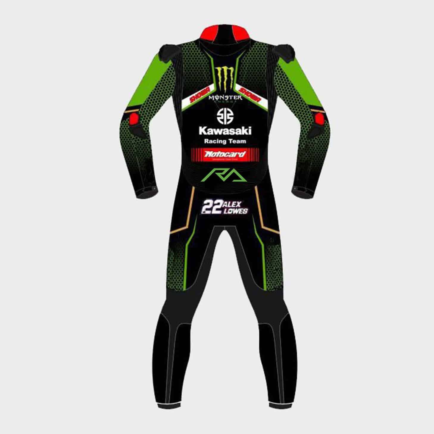 Alex Lowes Kawasaki Racing Leather WSBK 2020 Back