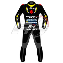 Andrea Iannone Suzuki MotoGP Black Leather Suit 2018 Back