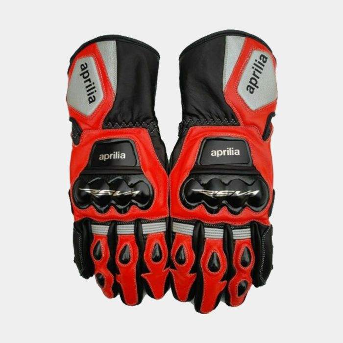 Aprilia Biker Leather Gloves 2